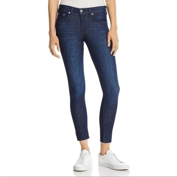 Rag & Bone • Ankle Skinny Raw Hem in Tonal River - Picture 1 of 8